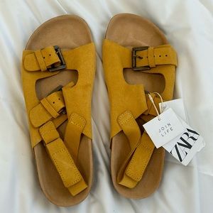 Zara orange/yellow sandals